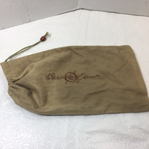 Born Crown Brown Soft Drawstring Shoe Purse Storage Dust Bag 14x7.5 - Picture 6 of 7